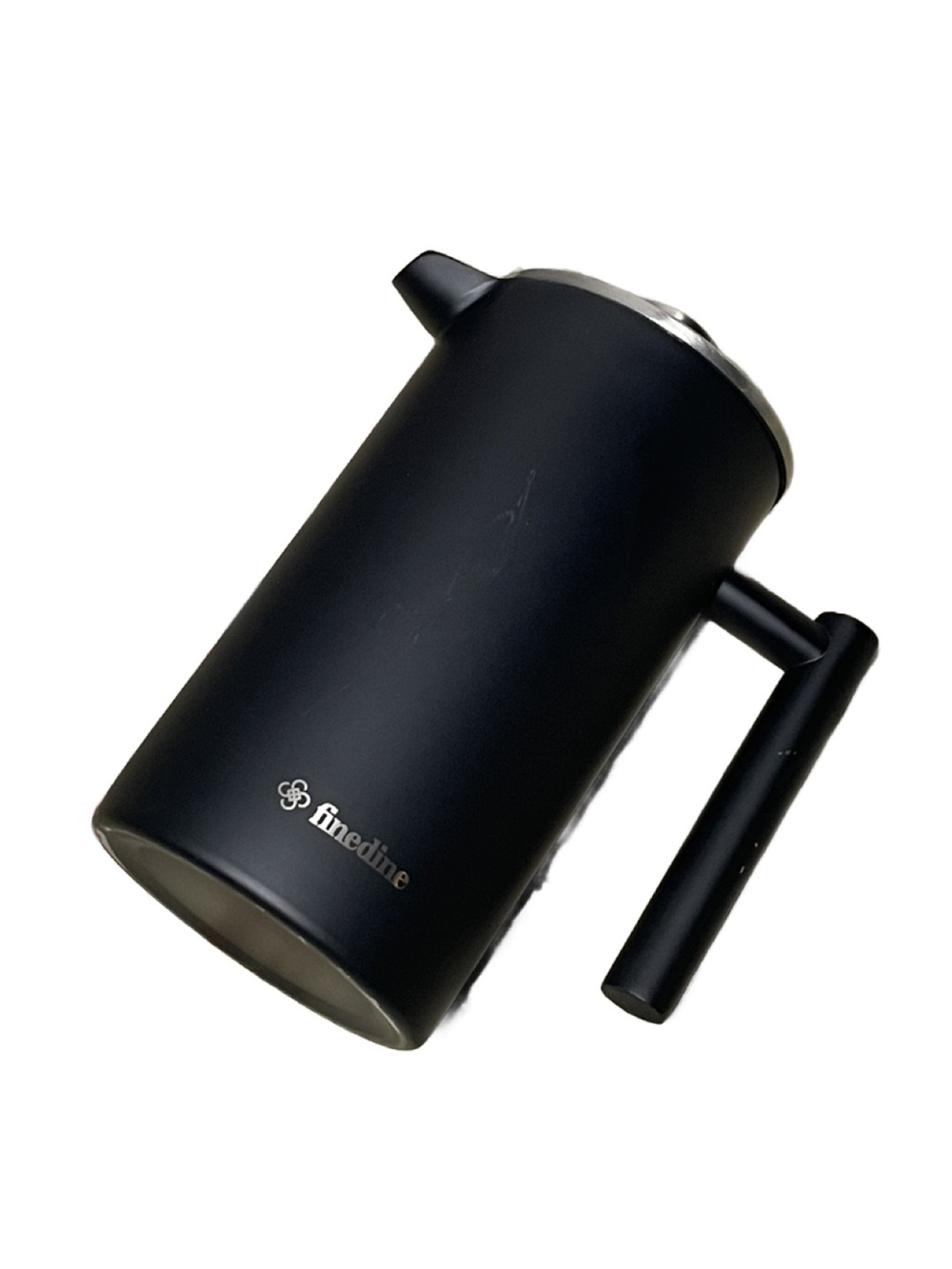 Finedine Matte Black French Press Coffee Maker - Stainless Steel - 34 oz.